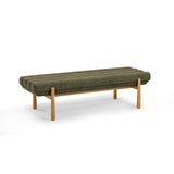 TOV Julianna Green Textured Fabric Bench