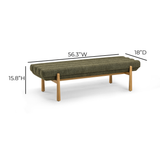 TOV Julianna Green Textured Fabric Bench