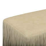 TOV Shag Me Distressed Tan Performance Vegan Leather Bench