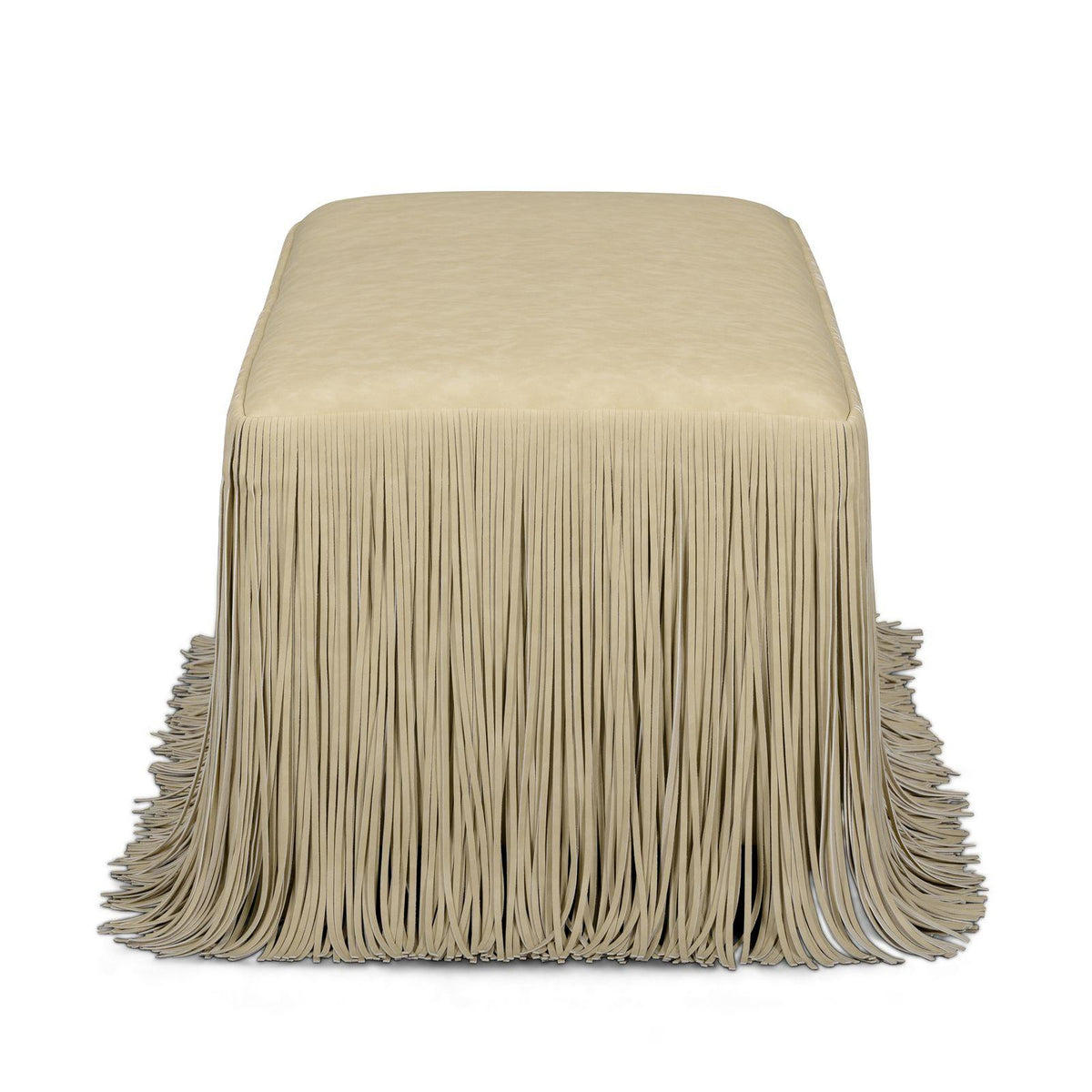 TOV Shag Me Distressed Tan Performance Vegan Leather Bench
