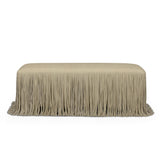 TOV Shag Me Distressed Tan Performance Vegan Leather Bench