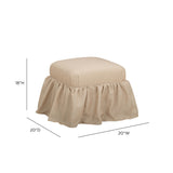 TOV Gertrude Yellow Gingham Linen Ottoman