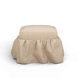 TOV Gertrude Yellow Gingham Linen Ottoman