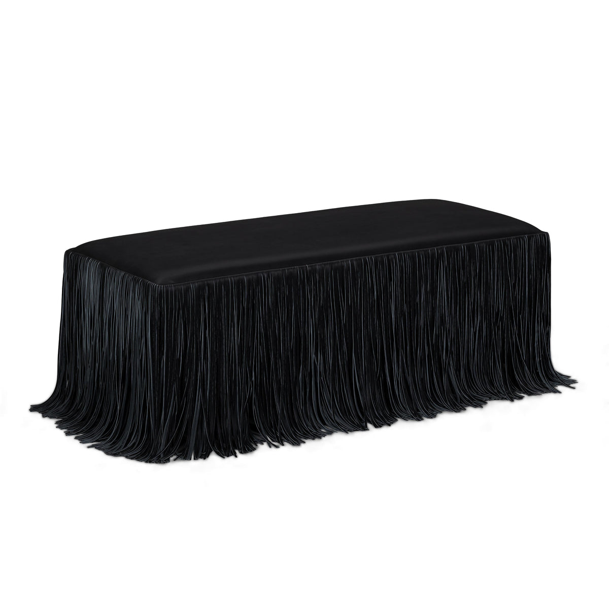 TOV Shag Me Black Performance Vegan Leather Bench