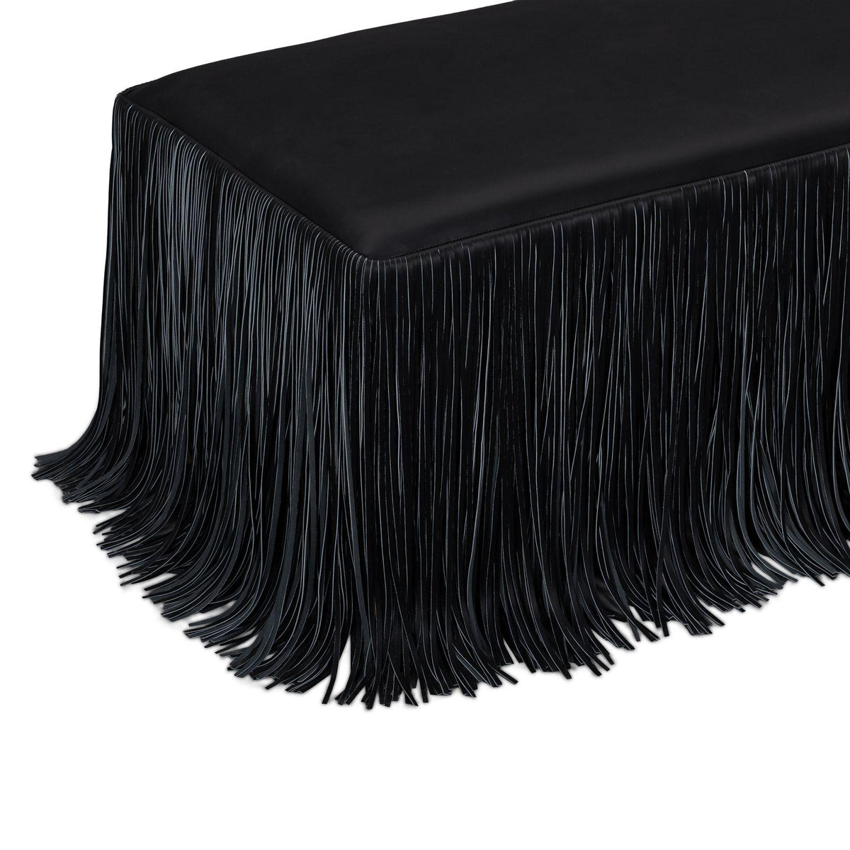 TOV Shag Me Black Performance Vegan Leather Bench