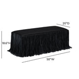 TOV Shag Me Black Performance Vegan Leather Bench
