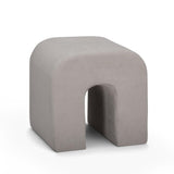 TOV Desi Taupe Velvet Ottoman