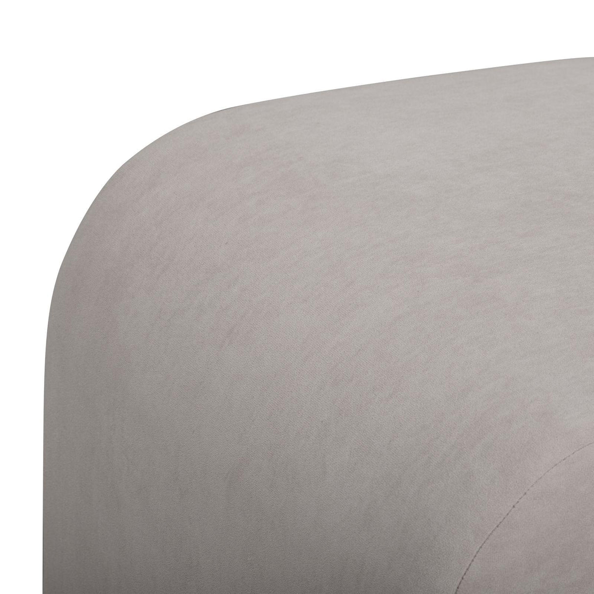 TOV Desi Taupe Velvet Ottoman