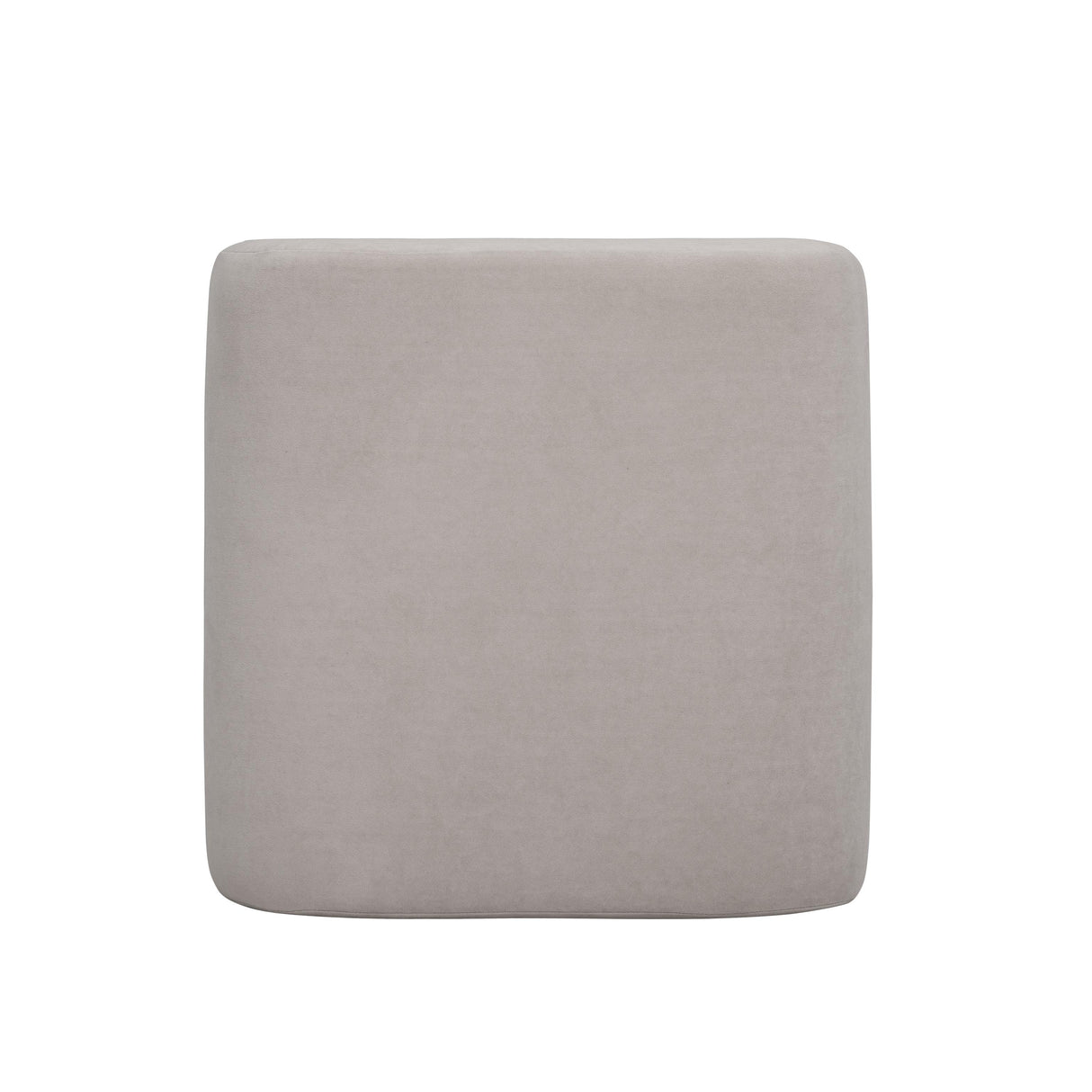 TOV Desi Taupe Velvet Ottoman