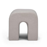 TOV Desi Taupe Velvet Ottoman