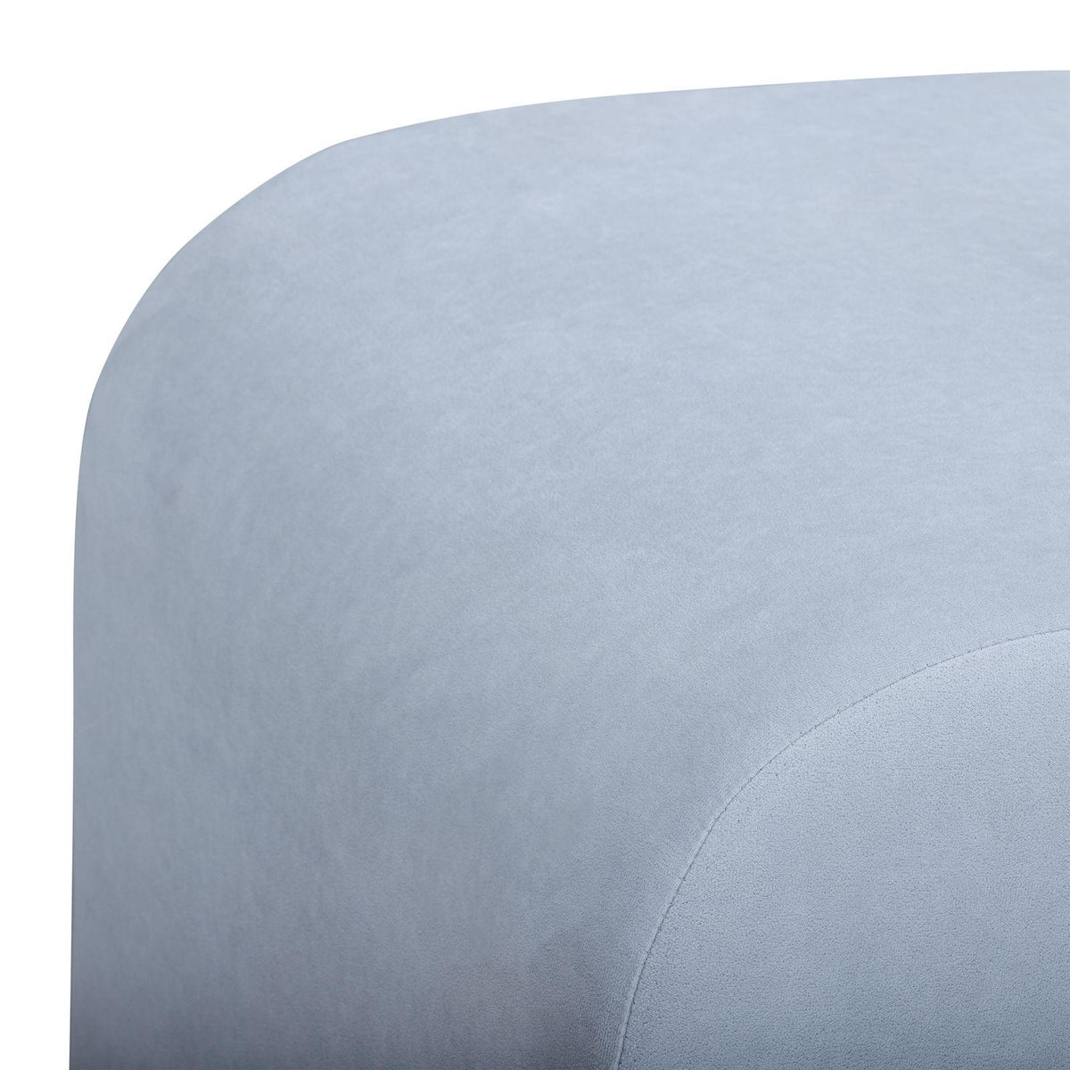 TOV Desi Light Blue Velvet Ottoman