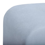 TOV Desi Light Blue Velvet Ottoman