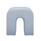 TOV Desi Light Blue Velvet Ottoman