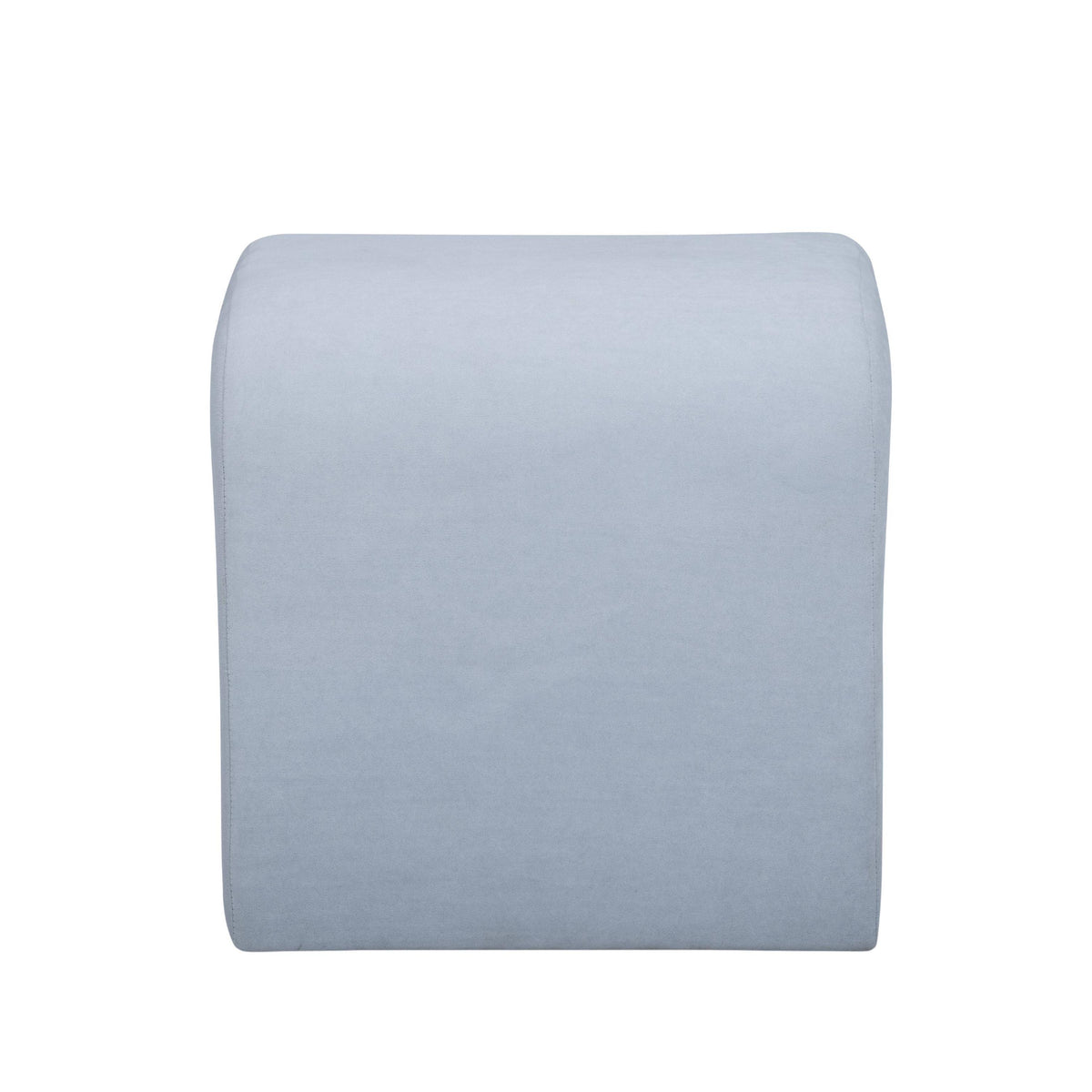 TOV Desi Light Blue Velvet Ottoman