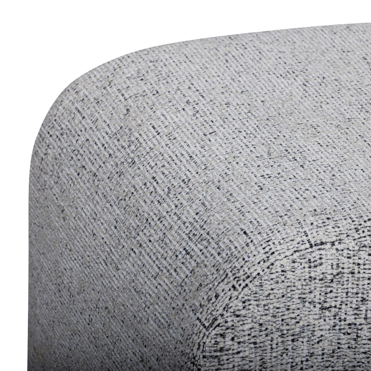 TOV Desi Black and White Woven Fabric Ottoman