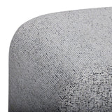 TOV Desi Black and White Woven Fabric Ottoman