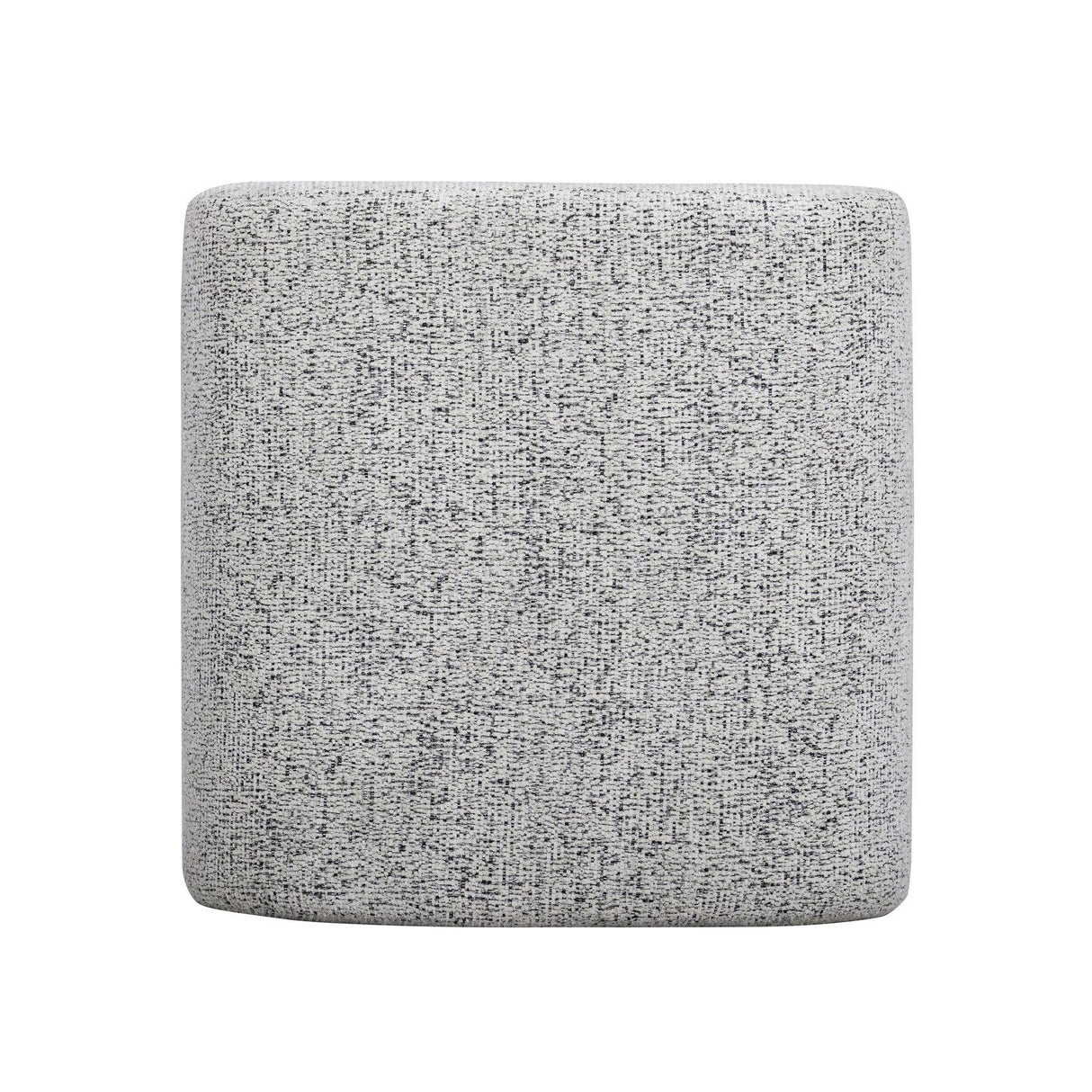 TOV Desi Black and White Woven Fabric Ottoman