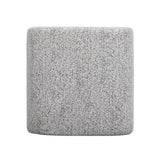 TOV Desi Black and White Woven Fabric Ottoman