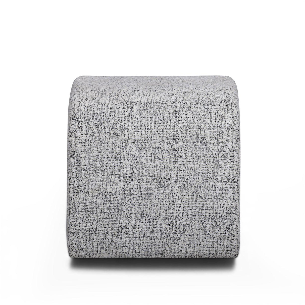TOV Desi Black and White Woven Fabric Ottoman