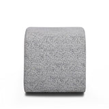 TOV Desi Black and White Woven Fabric Ottoman