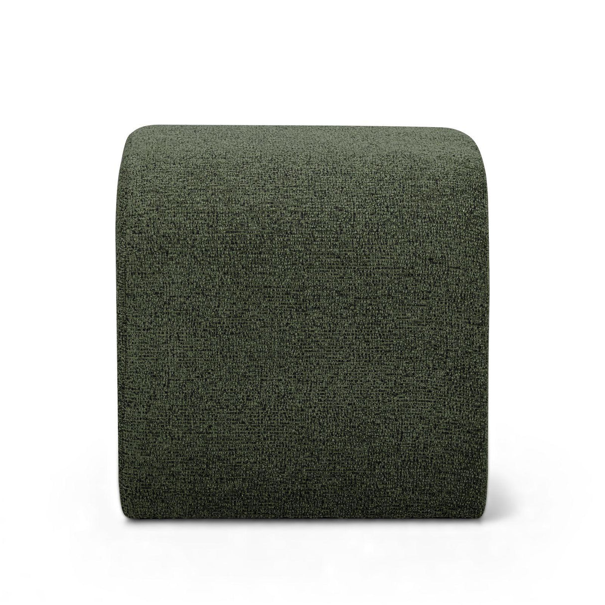 TOV Desi Green Woven Fabric Ottoman