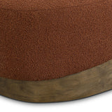 TOV Domina Autumn Red Boucle Ottoman