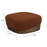 TOV Domina Autumn Red Boucle Ottoman