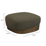TOV Domina Kale Green Boucle Ottoman
