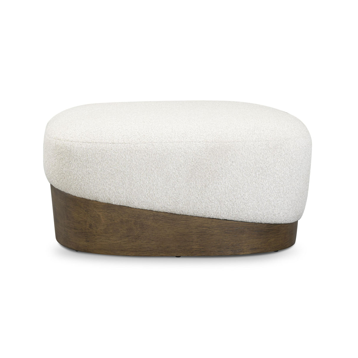 TOV Domina Sugar Off-White Boucle Ottoman