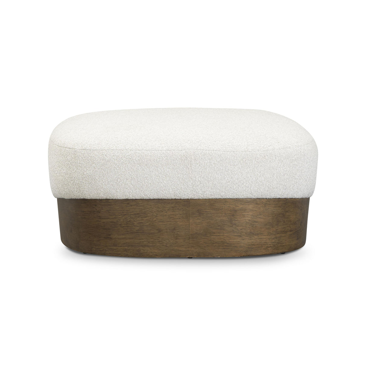 TOV Domina Sugar Off-White Boucle Ottoman