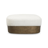 TOV Domina Sugar Off-White Boucle Ottoman