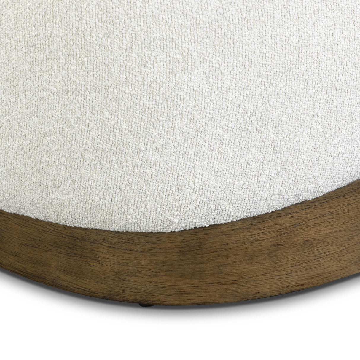 TOV Domina Sugar Off-White Boucle Ottoman