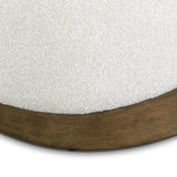 TOV Domina Sugar Off-White Boucle Ottoman