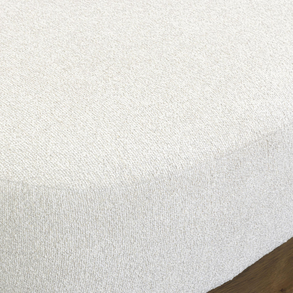 TOV Domina Sugar Off-White Boucle Ottoman