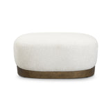 TOV Domina Sugar Off-White Boucle Ottoman