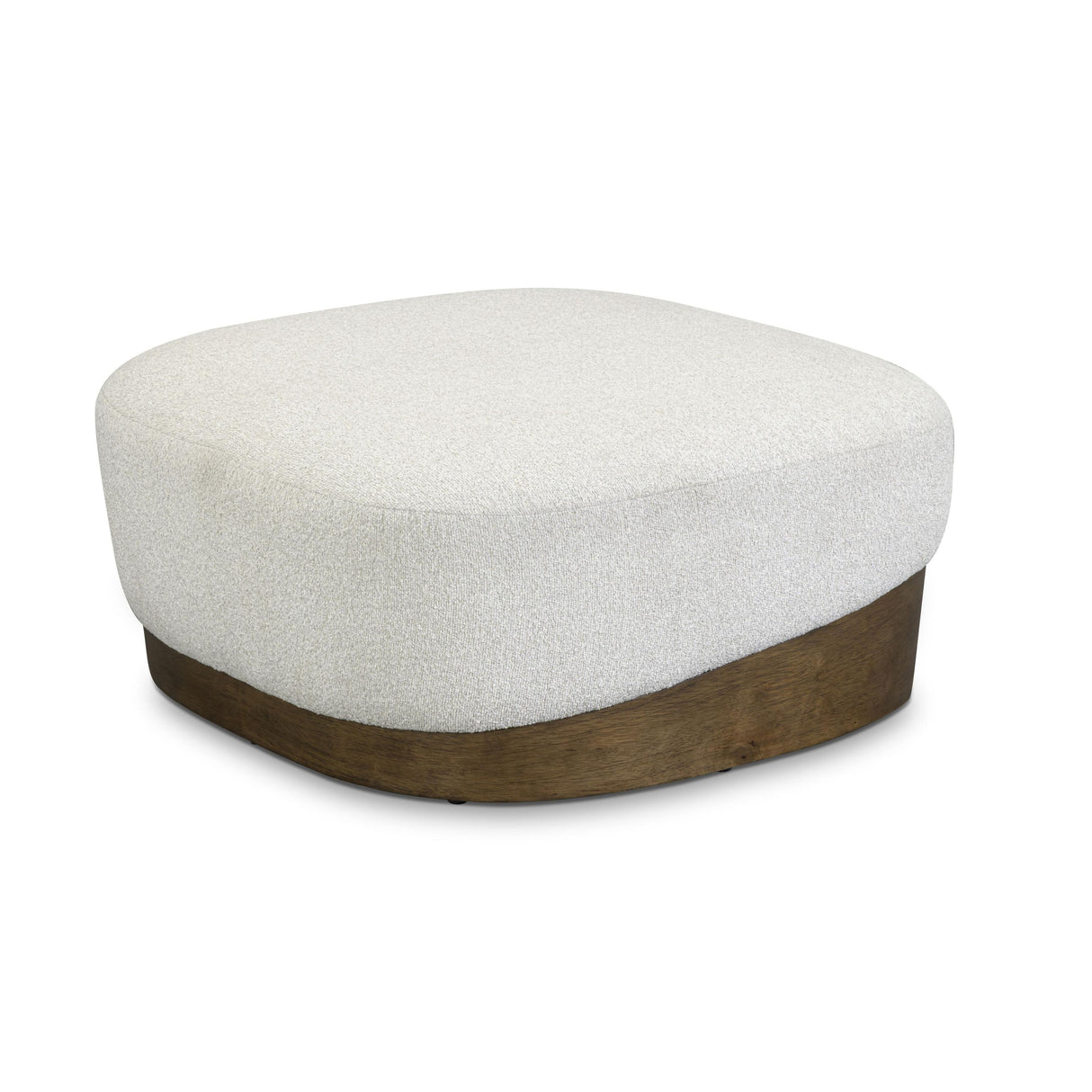TOV Domina Sugar Off-White Boucle Ottoman