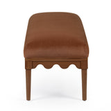 TOV Oodle Bronze Vegan Mohair Bench in Walnut