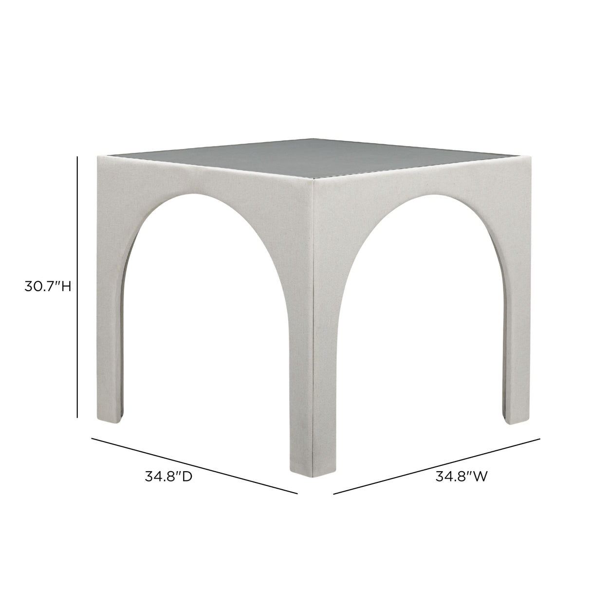 TOV Tomlin Cream Performance Chenille Game Table