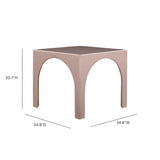 TOV Tomlin Light Pink Performance Chenille Game Table