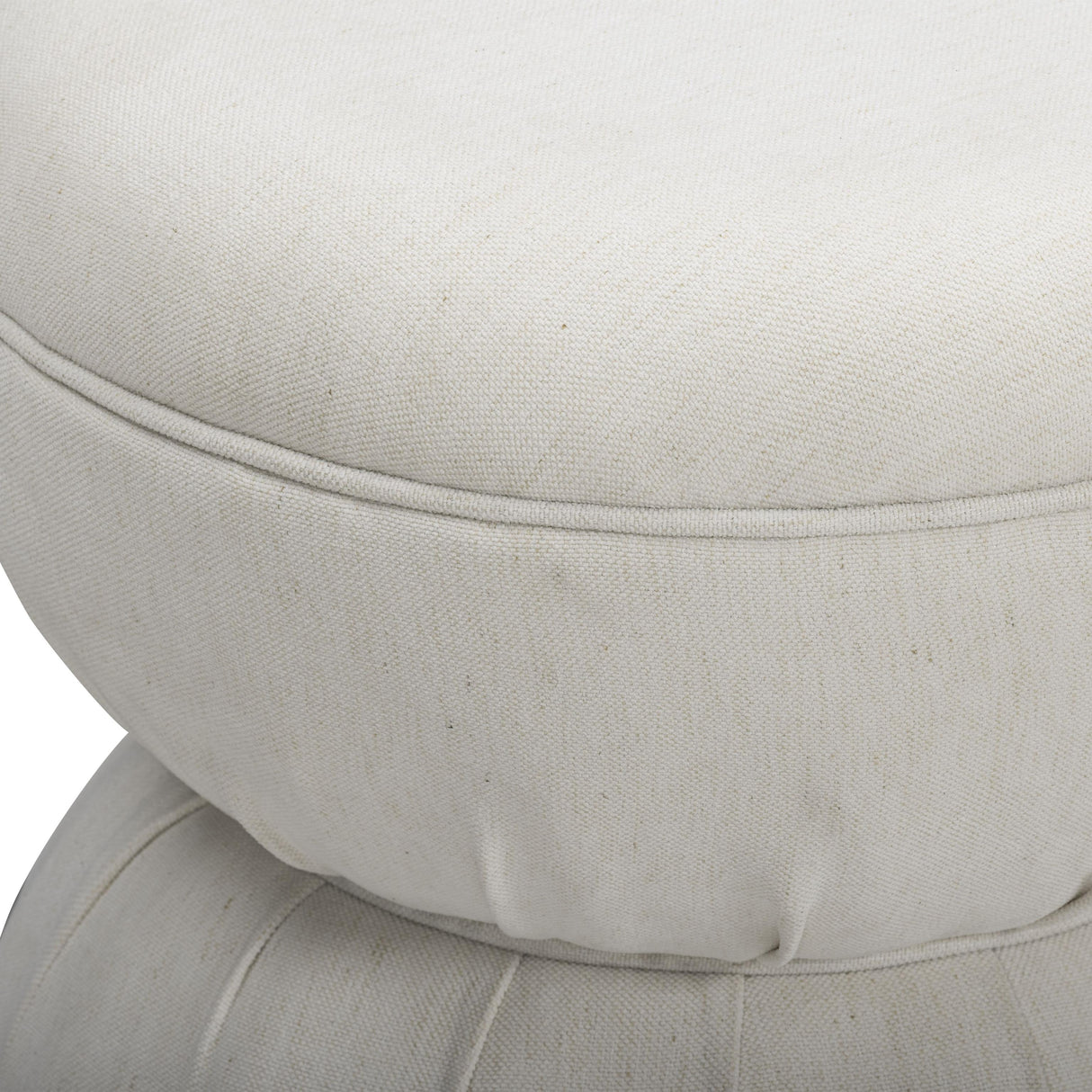 TOV Tomlin Cream Performance Chenille Game Ottoman