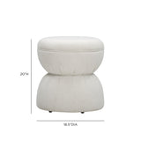 TOV Tomlin Cream Performance Chenille Game Ottoman