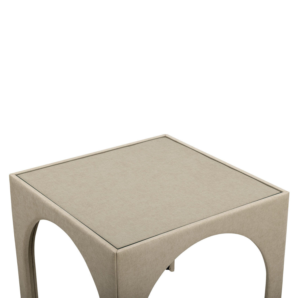TOV Tomlin Tan Performance Chenille Game Table and Ottoman Set