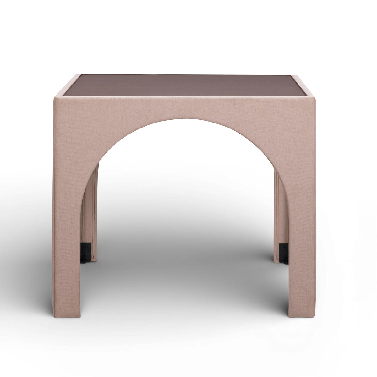 TOV Tomlin Light Pink Performance Chenille Game Table and Ottoman Set