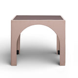 TOV Tomlin Light Pink Performance Chenille Game Table and Ottoman Set