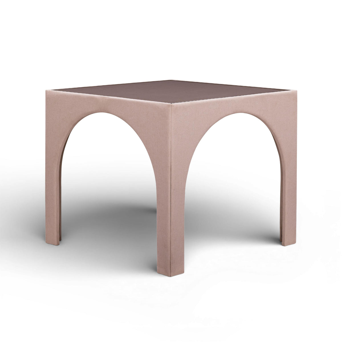 TOV Tomlin Light Pink Performance Chenille Game Table and Ottoman Set