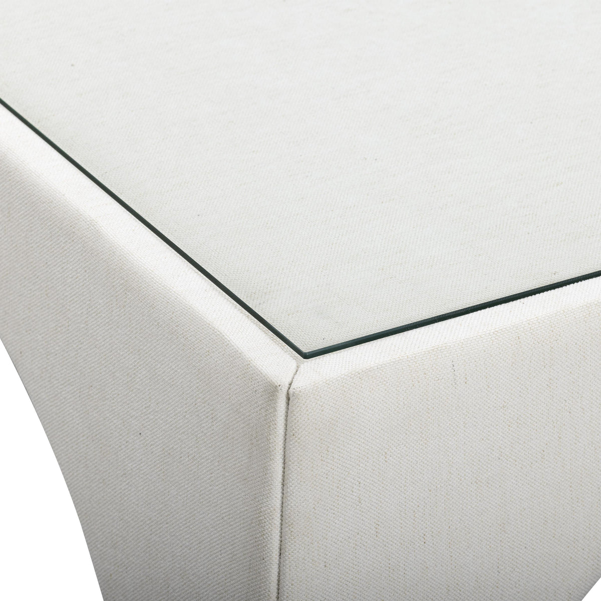 TOV Tomlin Cream Performance Chenille Game Table and Ottoman Set