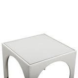 TOV Tomlin Cream Performance Chenille Game Table and Ottoman Set