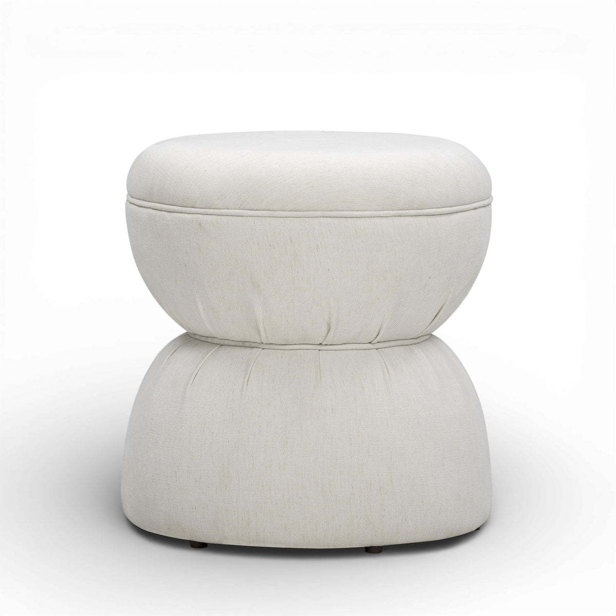 TOV Tomlin Cream Performance Chenille Game Table and Ottoman Set