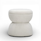 TOV Tomlin Cream Performance Chenille Game Table and Ottoman Set