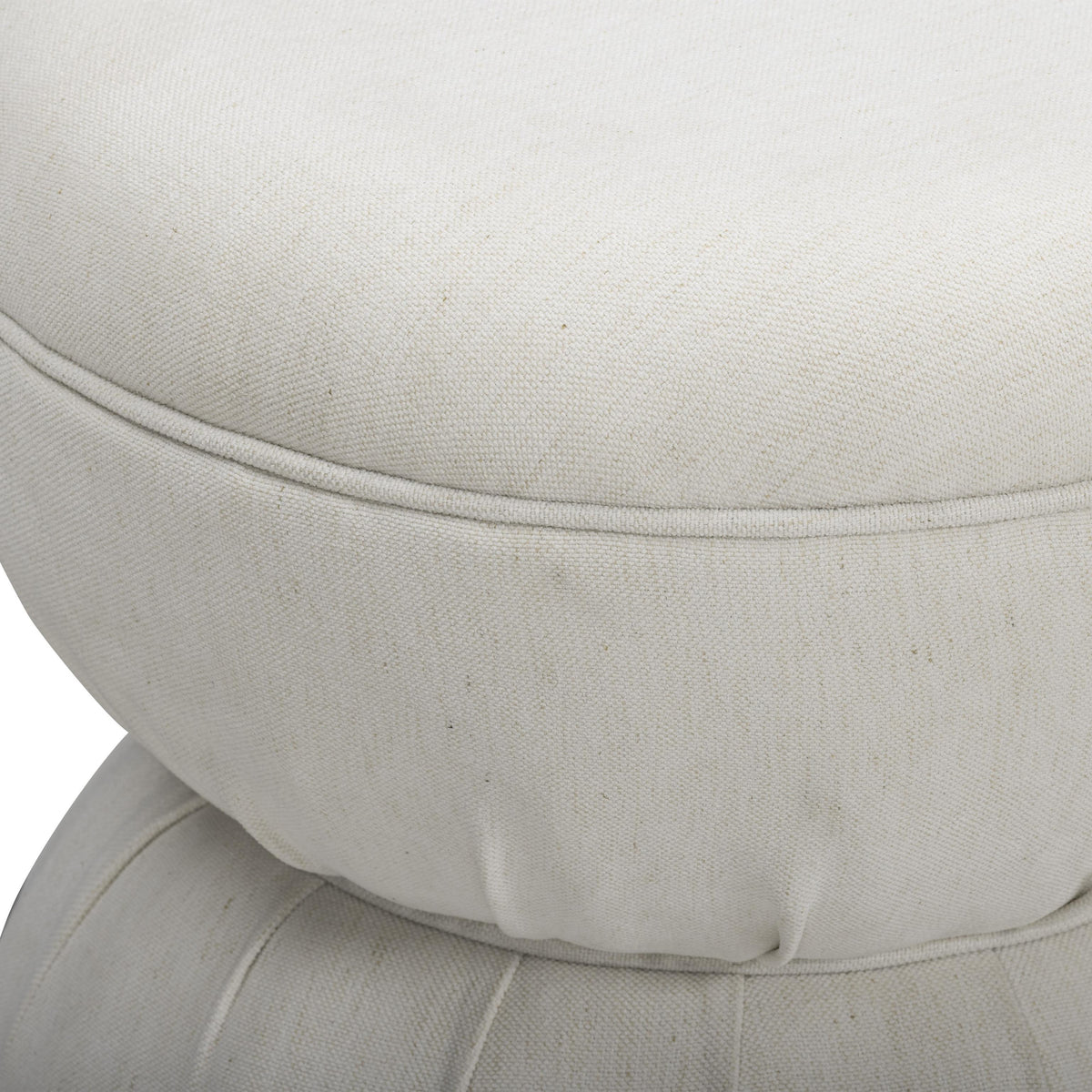TOV Tomlin Cream Performance Chenille Game Table and Ottoman Set